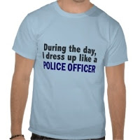 Dressing up as police officer t-shirt