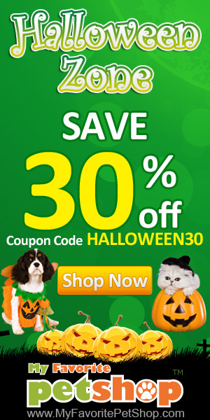 Halloween Zone! Save 30% off for Dog & Cat Products! Coupon code: HALLOWEEN30. Ends Oct. 31. Shop now!