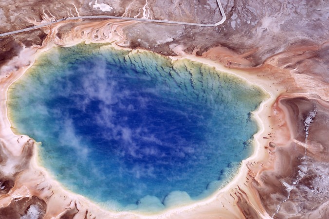 Hot springs are evidence of the gigantic supervolcano beneath Yellowstone National Park. (NPS)