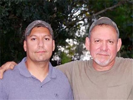 Javier Vega with his father