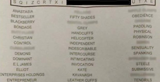 ‘Fifty Shades Of Grey’ Word Search Puzzles Given to Middle School Students