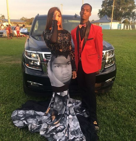 blmdress_small1 Florida teen dons Black Lives Matter prom dress Blacks  